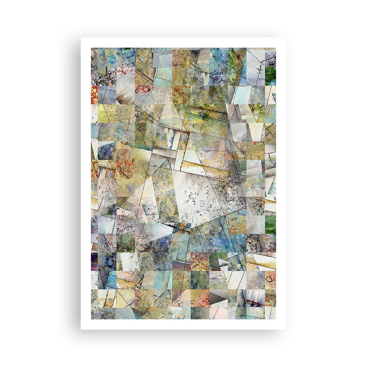 Poster - Geometrische schuifeling - 70x100 cm