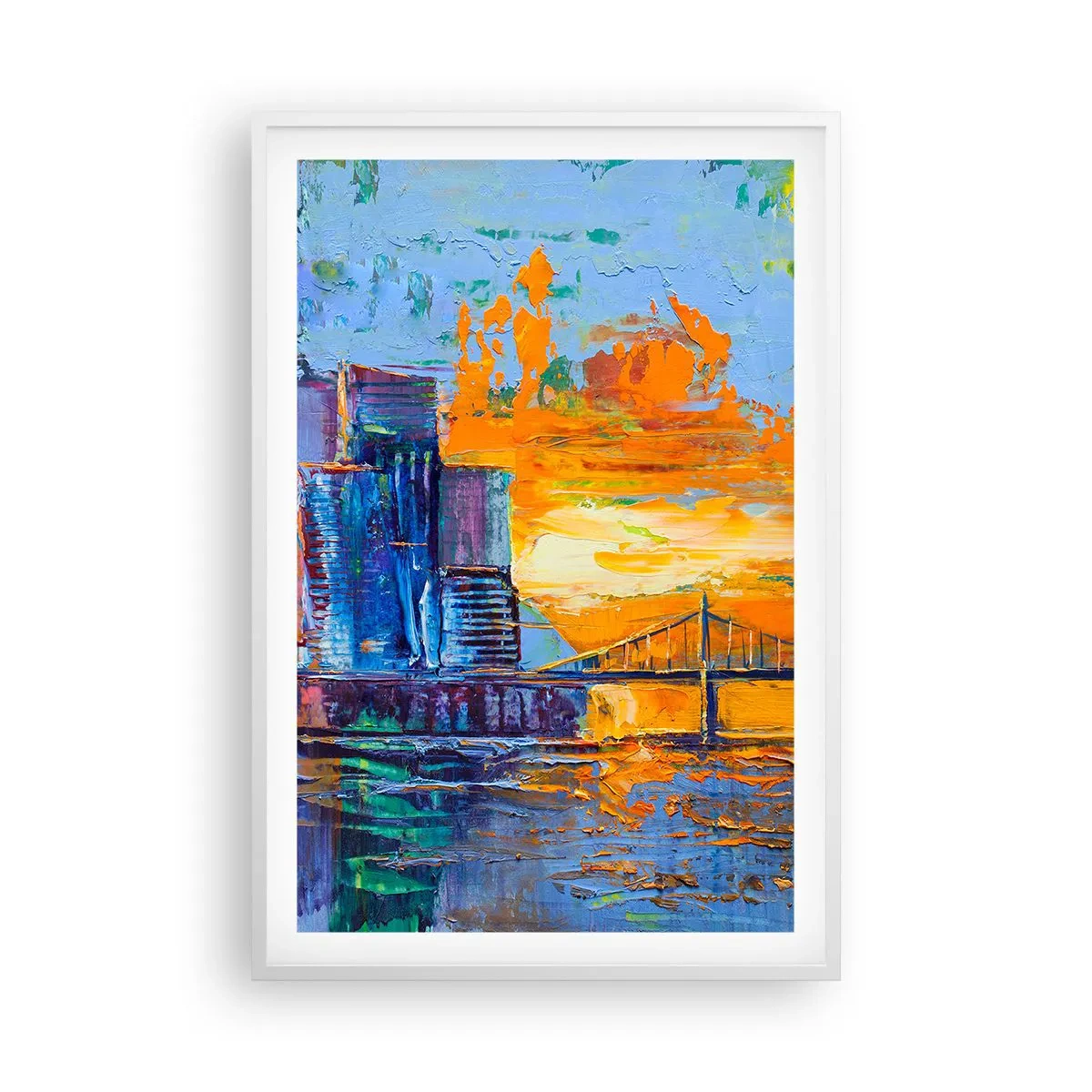 Poster in een witte lijst - Cultuur en natuur - 61x91 cm