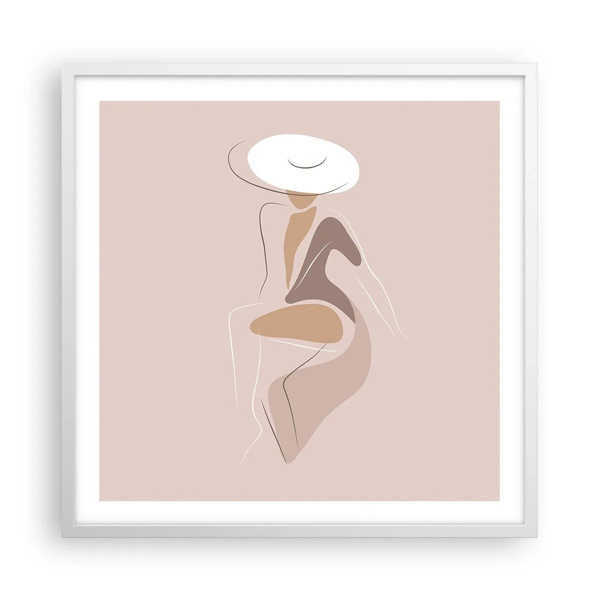 Poster in een witte lijst - Een dame zijn - 60x60 cm