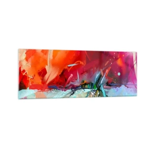Schilderen op glas - Een explosie van licht en kleuren - 140x50 cm