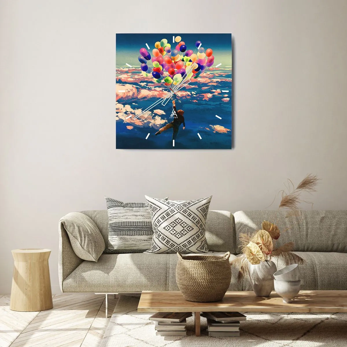 Wandklok - Klok - Een kinderdroom komt uit - 40x40 cm