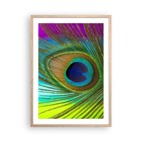 Een poster in een licht eiken lijst - Oog in oog - 50x70 cm
