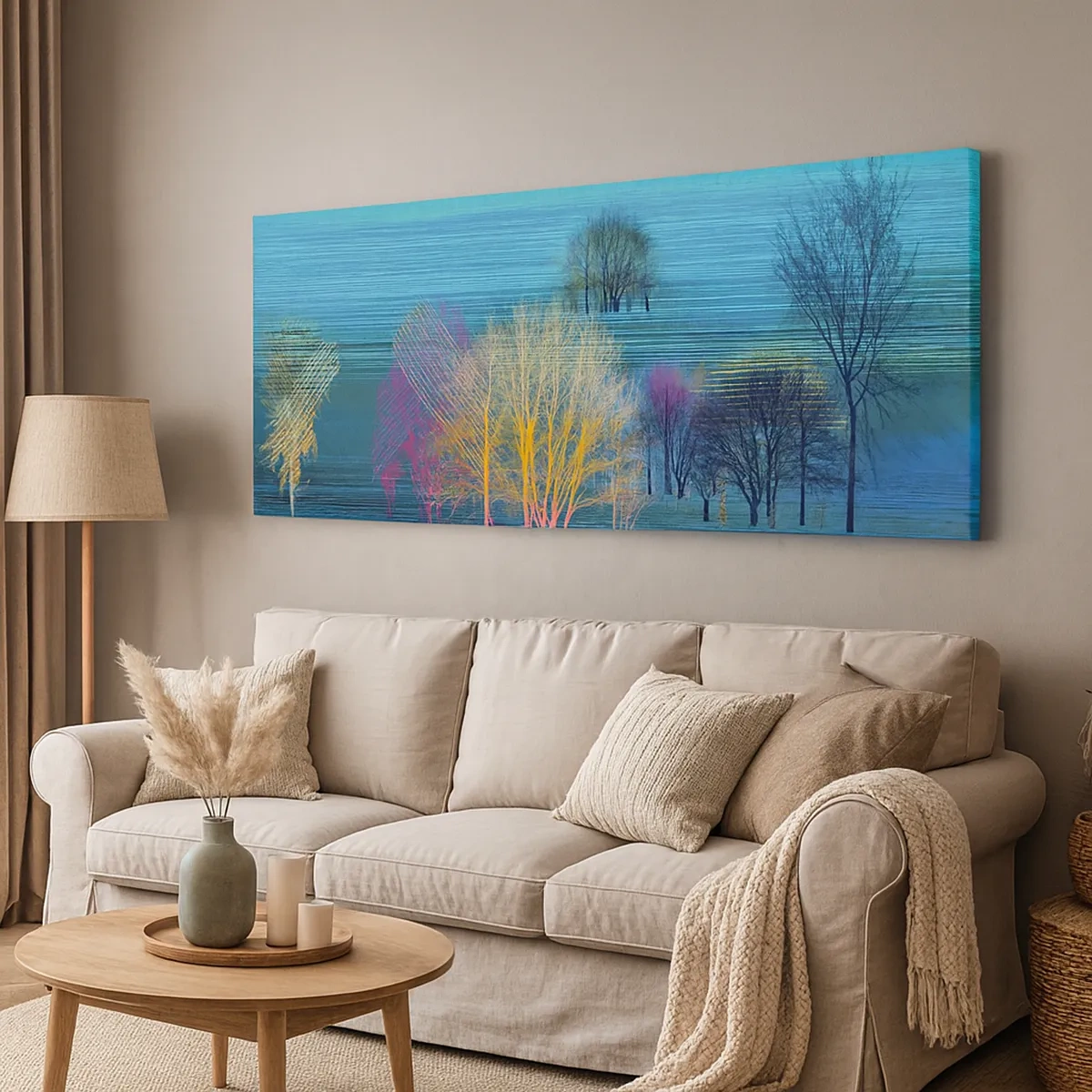 Schilderen op canvas - Een gekamd landschap - 30x30 cm