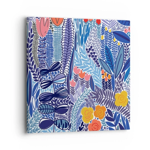 Schilderen op canvas - Hawaiiaanse tuin - 40x40 cm