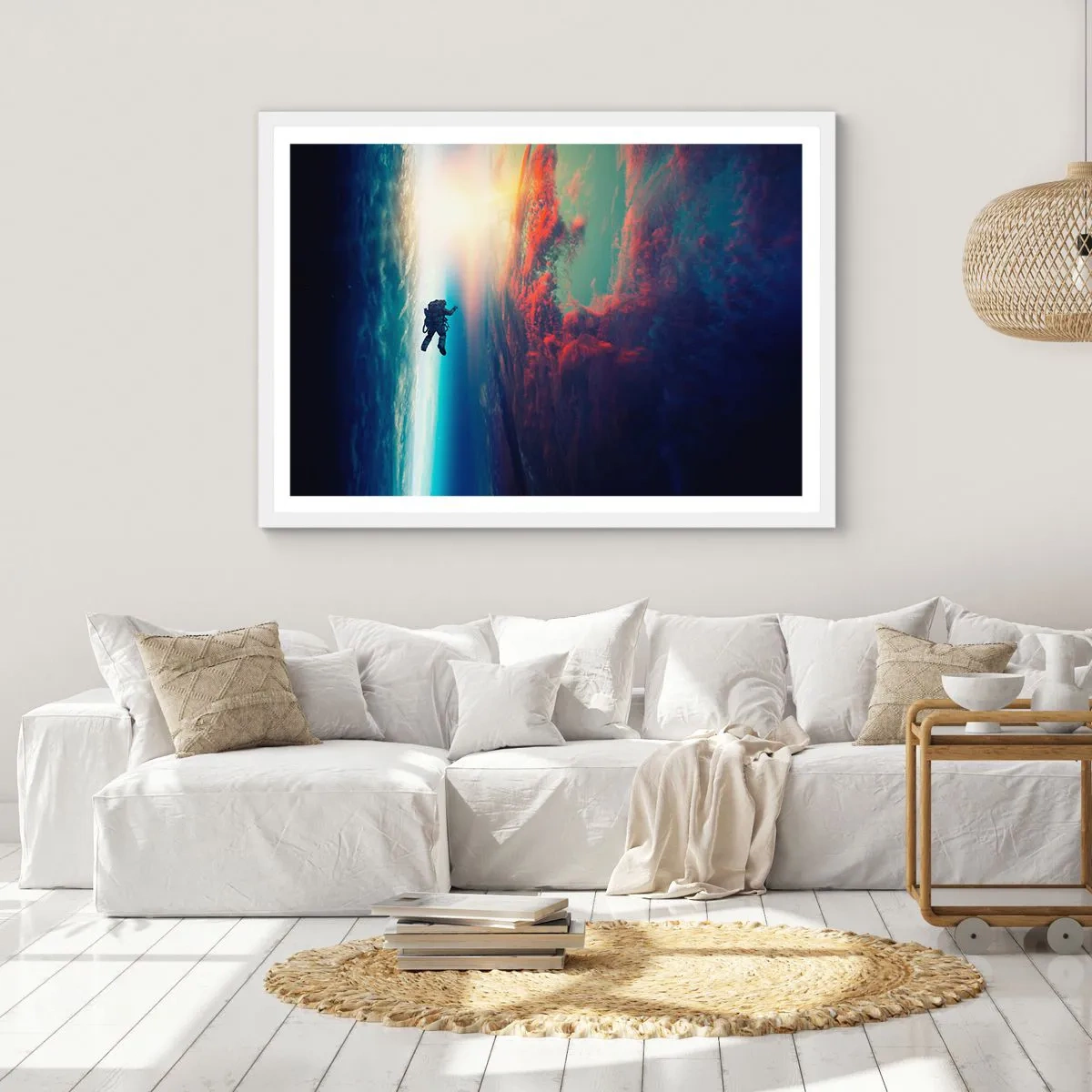 Poster in een witte lijst - Ga het universum tegemoet - 40x30 cm