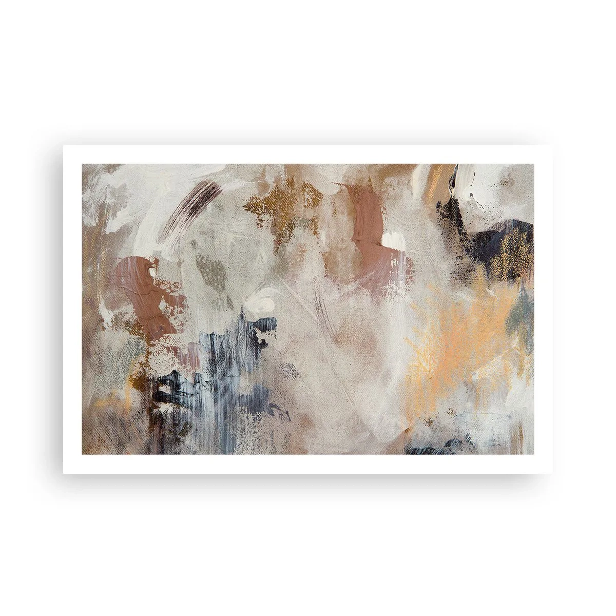 Poster - Mistige abstractie - 91x61 cm