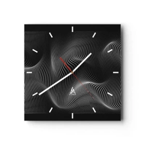 Wandklok - Klok - Dans van licht in de ruimte - 30x30 cm