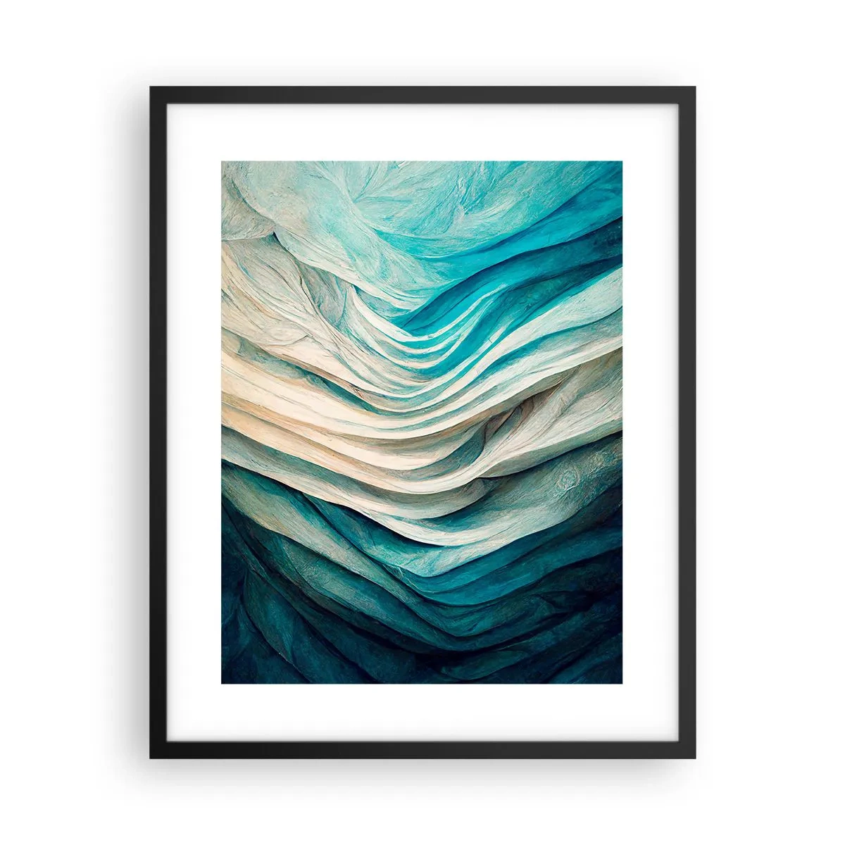 Poster in een zwarte lijst - Blauwe onverzadigbaarheid - 40x50 cm