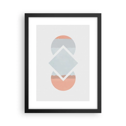 Poster in een zwarte lijst - De situatie is duidelijk - 30x40 cm