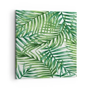 Schilderen op canvas - Onder de groene luifel - 50x50 cm