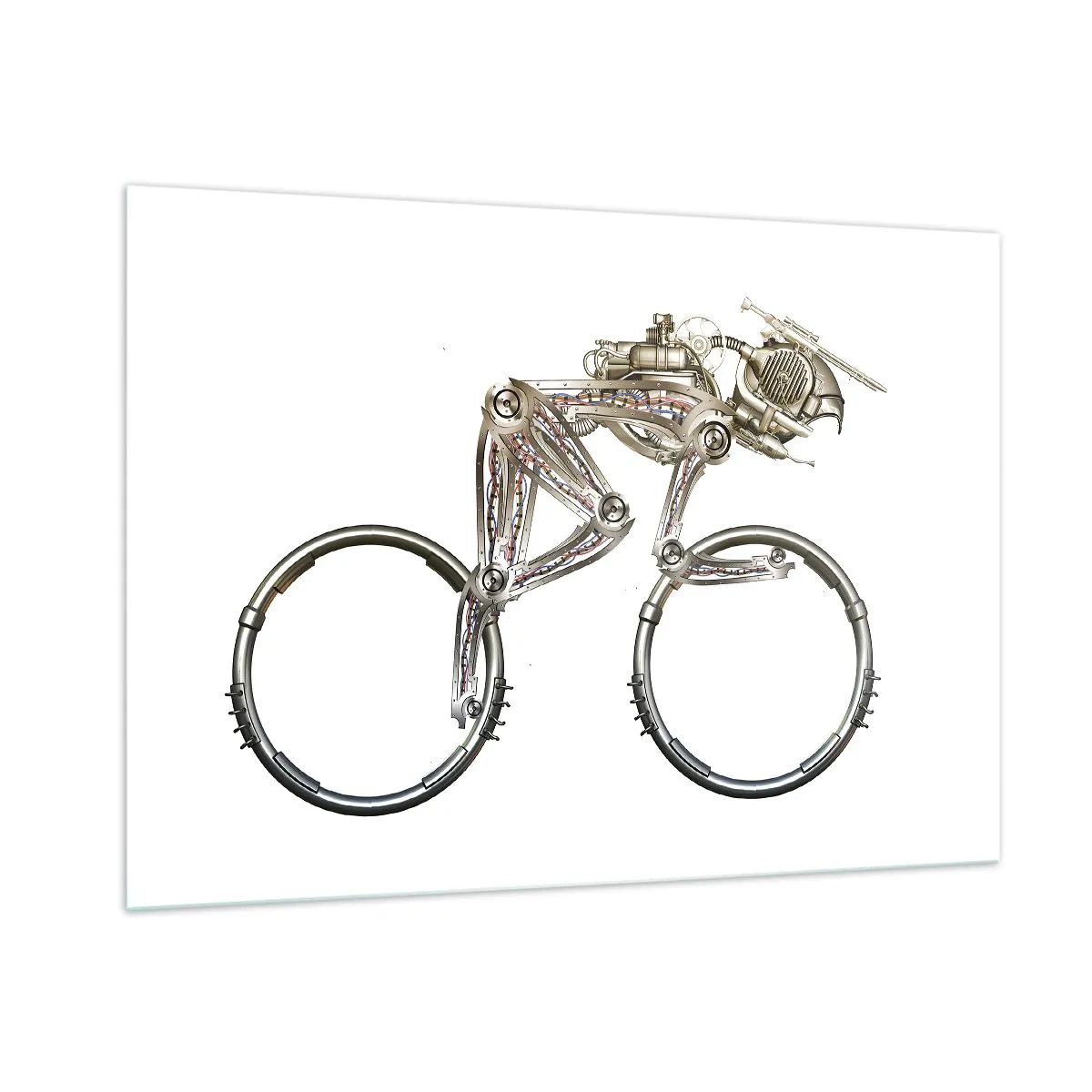 Schilderen op glas - Een prachtige machine - 100x70 cm