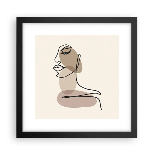 Poster in een zwarte lijst - Een bepaalde lijn van schoonheid - 30x30 cm