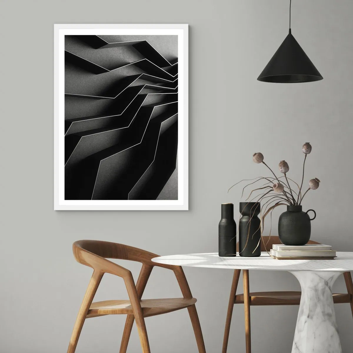 Poster in een witte lijst - Ruimtelijke orde - 50x70 cm