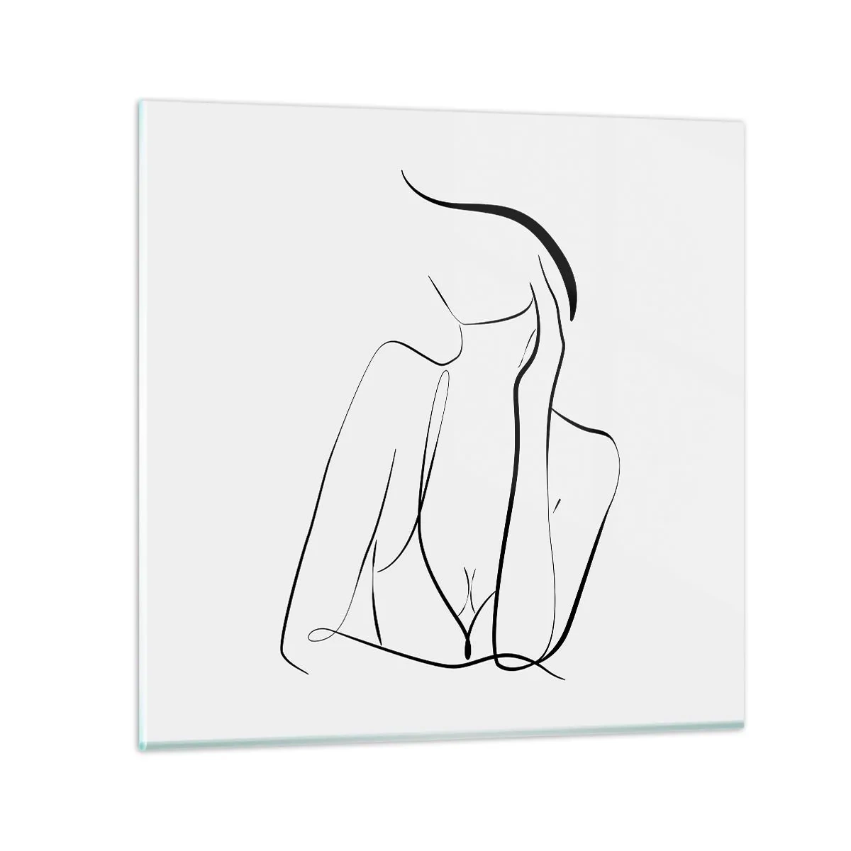 Schilderen op glas - Op de golf van dromen - 40x40 cm