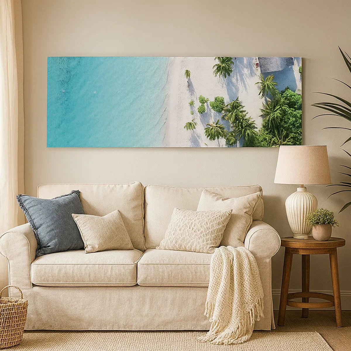 Schilderen op canvas - Een vakantie in het paradijs - 100x40 cm