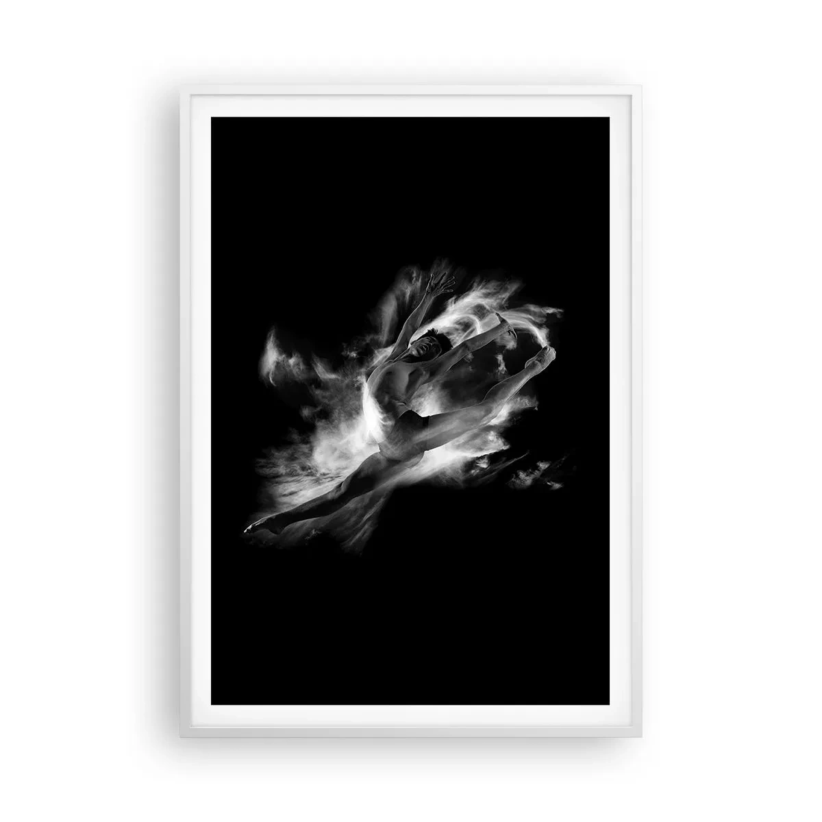 Poster in een witte lijst - Vast tijdens de vlucht - 70x100 cm