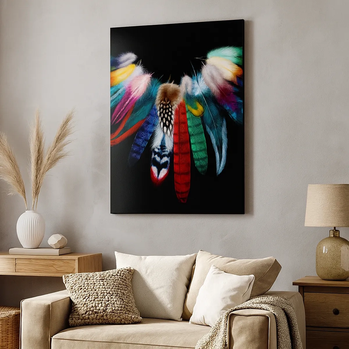 Schilderen op canvas - Indiase ketting - 50x70 cm