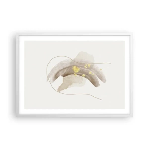 Poster in een witte lijst - Ontmoet in de ruimte - 70x50 cm