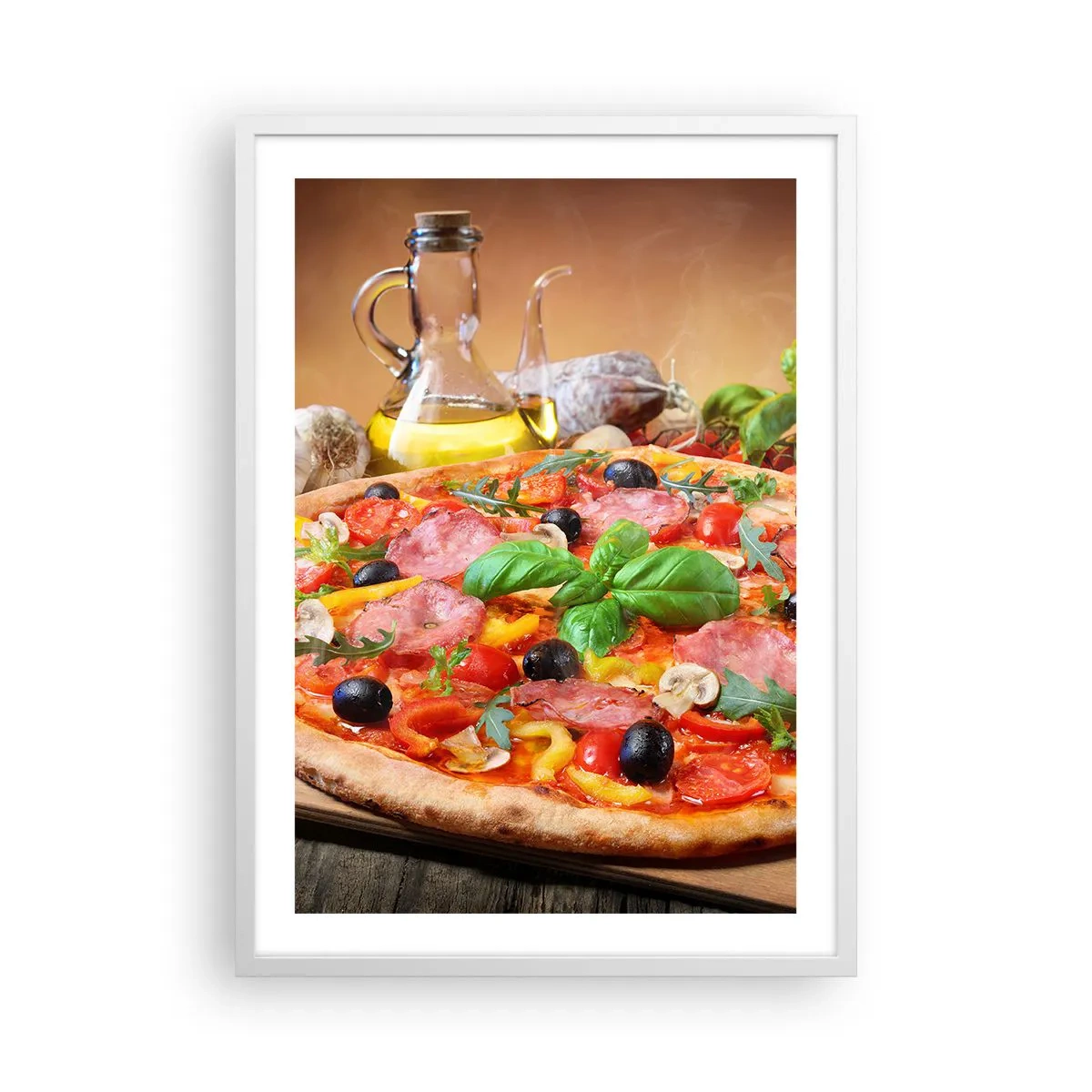 Poster in een witte lijst - Met echte Italiaanse smaak - 50x70 cm
