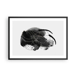 Poster in een zwarte lijst - Gemaakt uit zwart - 70x50 cm