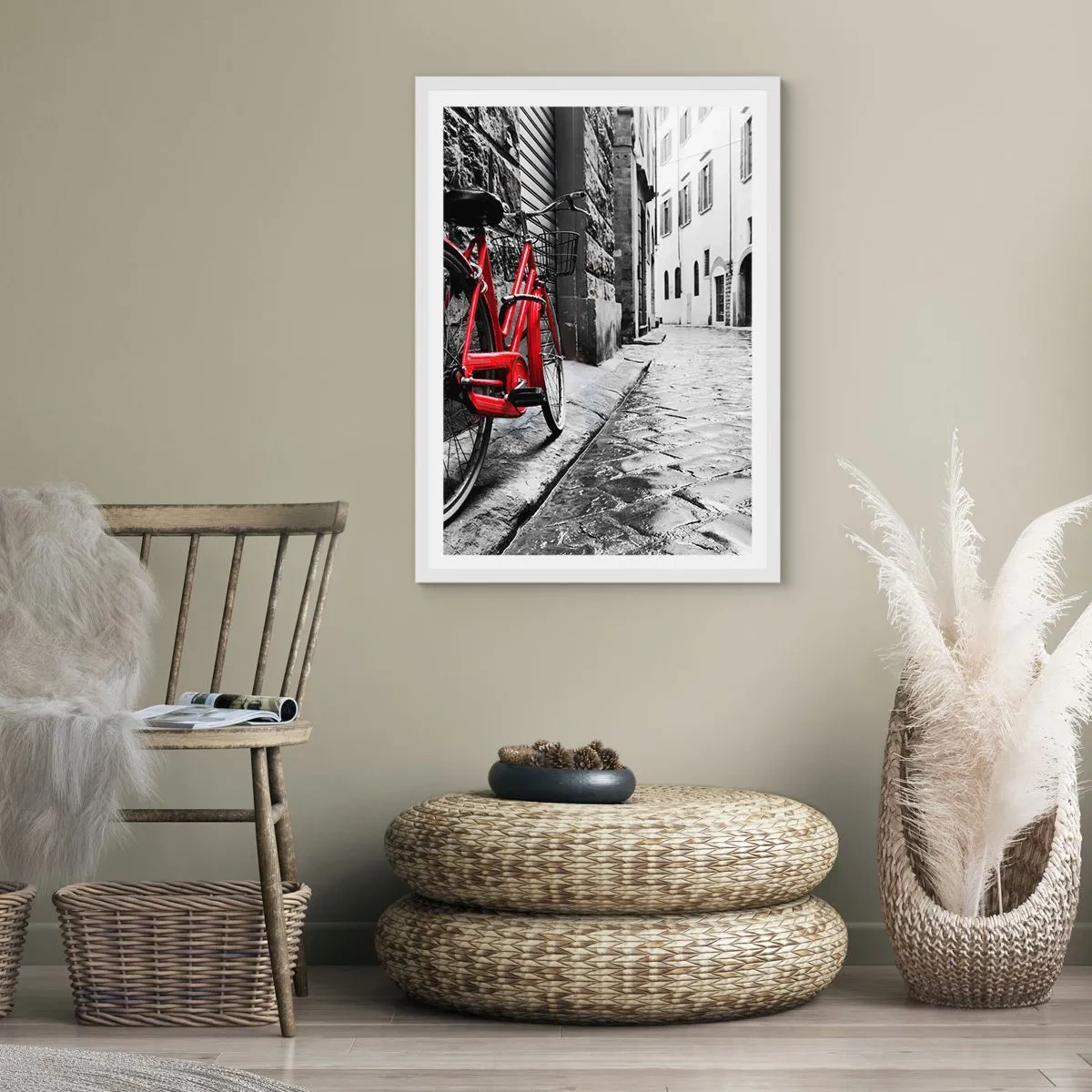 Poster in een witte lijst - Echte schoonheid verveelt niet - 70x100 cm