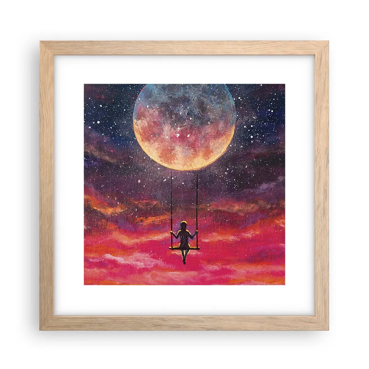 Een poster in een licht eiken lijst - Droom - 30x30 cm