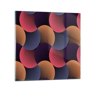 Schilderen op glas - In een cirkelvormig ritme - 70x70 cm
