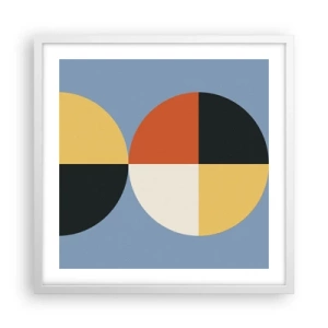 Poster in een witte lijst - Kijk en tel - 50x50 cm