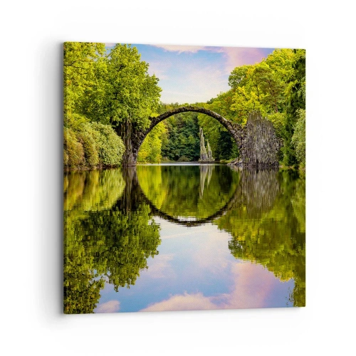 Schilderen op canvas - Op de kruising van twee werelden - 70x70 cm