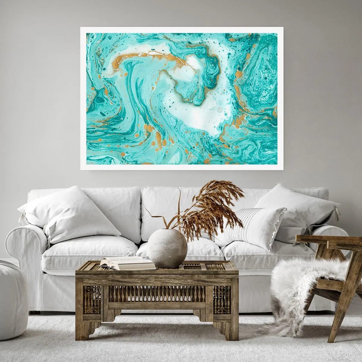 Poster - Onder de grote golf van het Edo-tijdperk - 70x50 cm