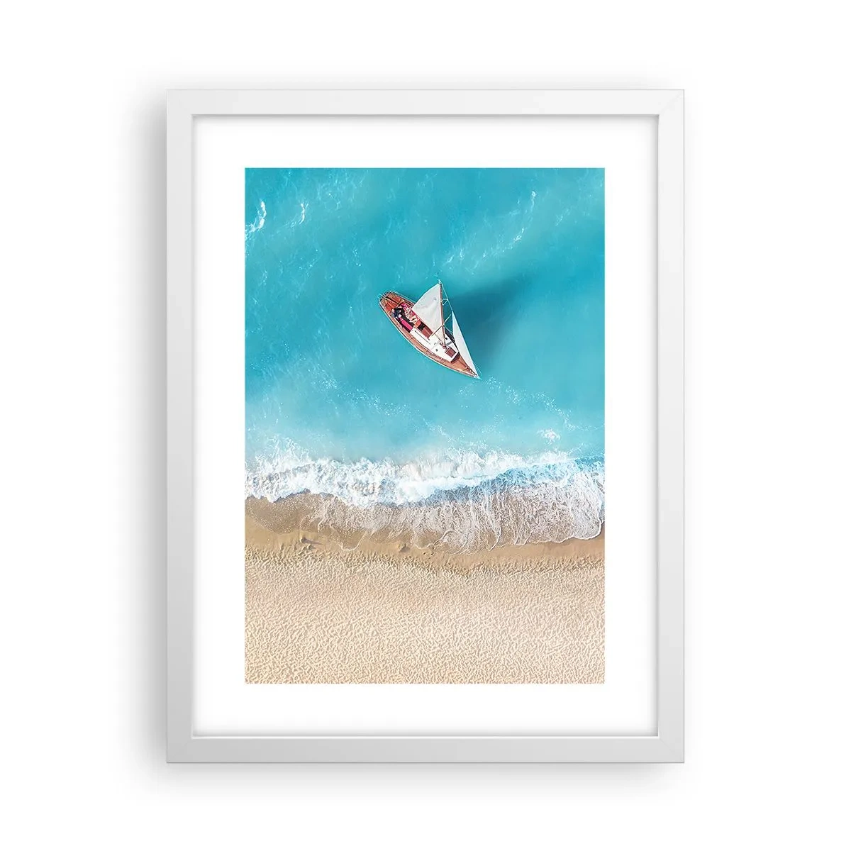 Poster in een witte lijst - Op de grens van blauw en goud - 30x40 cm