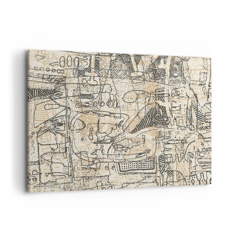 Schilderen op canvas - Het wacht om te worden gedecodeerd - 100x70 cm
