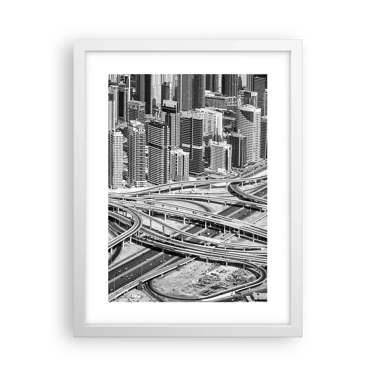 Poster in een witte lijst - Dubai - de onmogelijke stad - 30x40 cm
