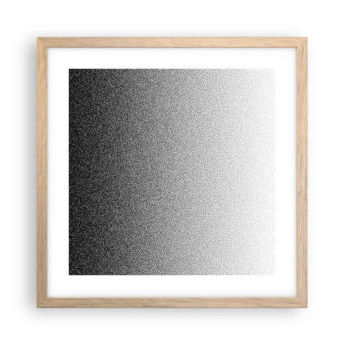 Een poster in een licht eiken lijst - Naar het licht - 40x40 cm