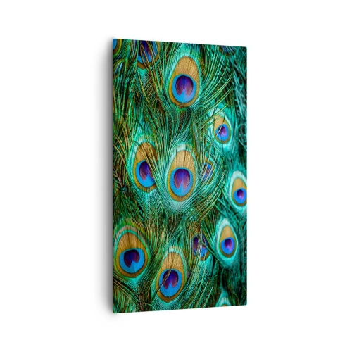 Schilderen op canvas - Een pauwenooglook - 55x100 cm