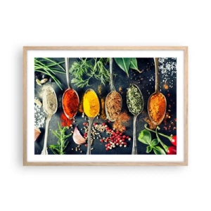 Een poster in een licht eiken lijst - Culinaire magie - 70x50 cm