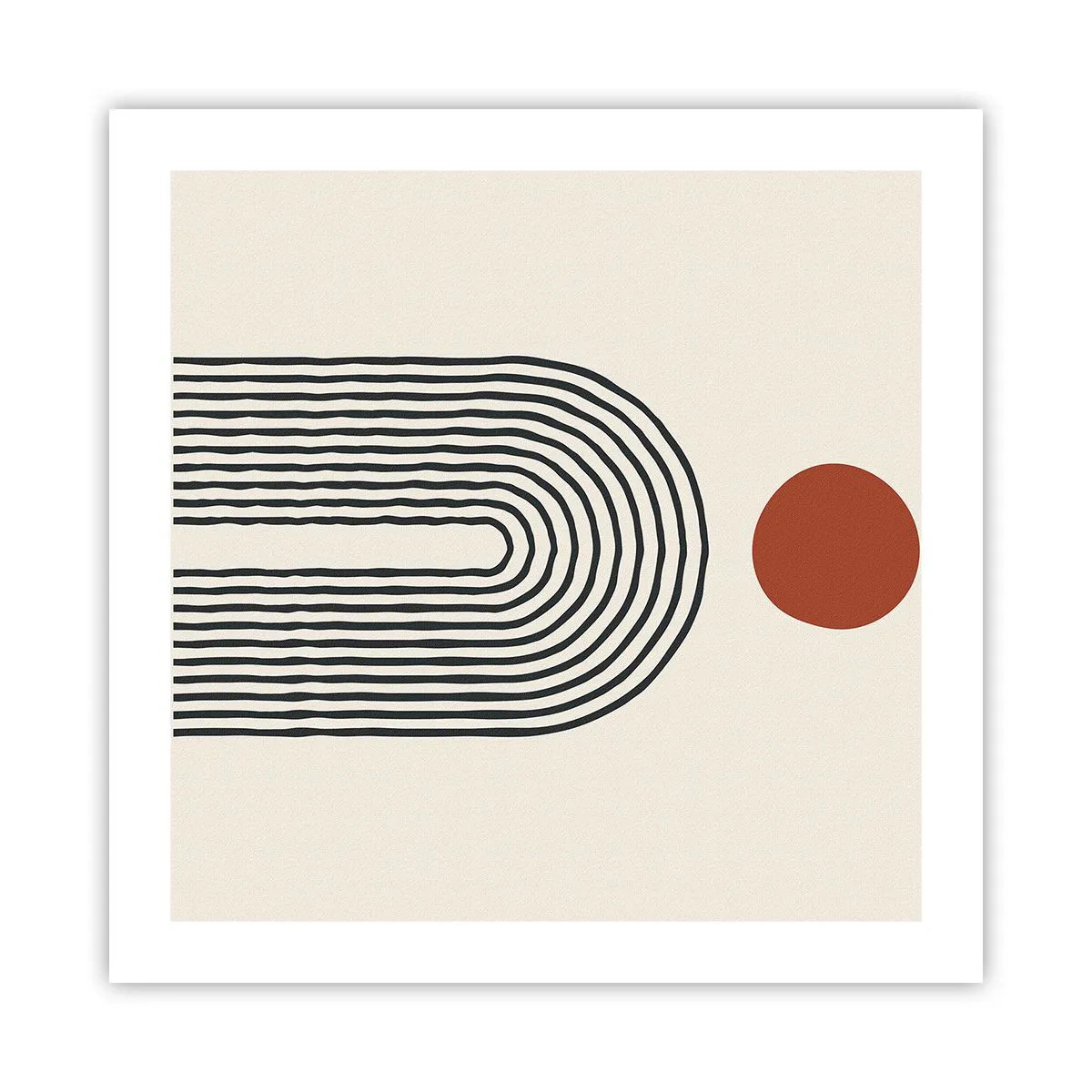 Poster - Magnetisme van vormen en kleuren - 50x50 cm