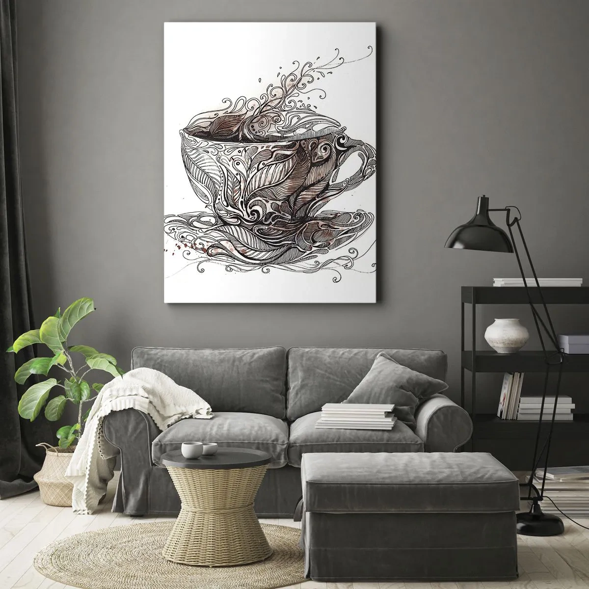 Schilderen op canvas - Thee voor alles - 50x70 cm
