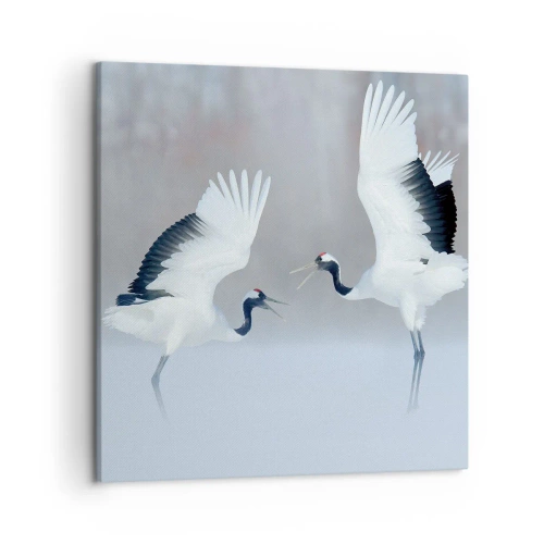 Schilderen op canvas - Dans in de mist - 50x50 cm