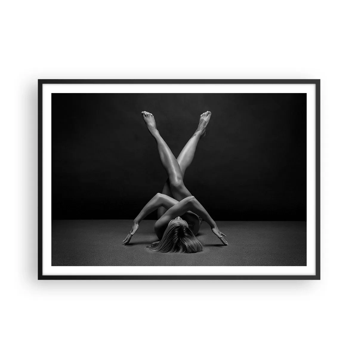 Poster in een zwarte lijst - De geometrie van naaktheid - 100x70 cm