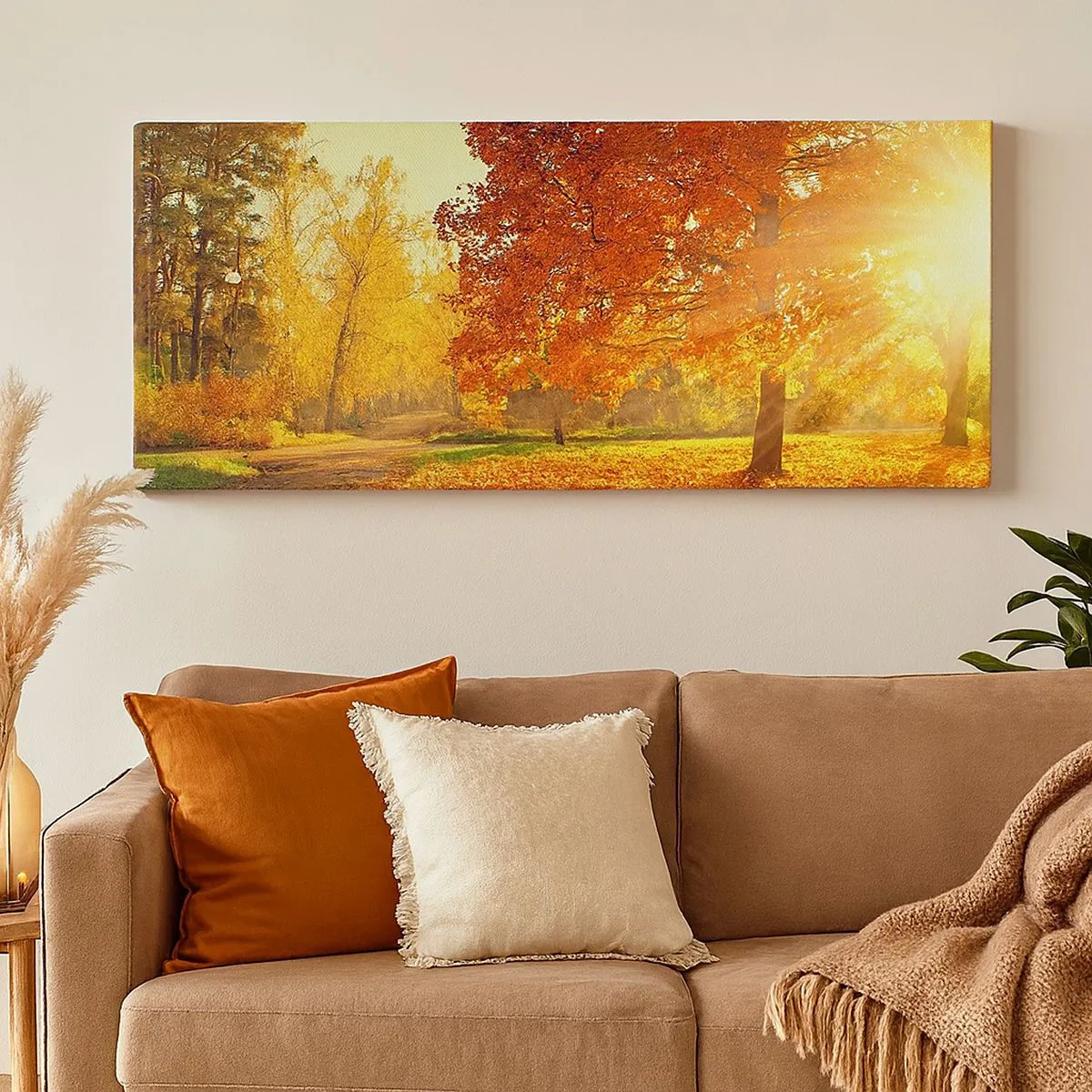 Schilderen op canvas - Rood is mooi - 100x40 cm