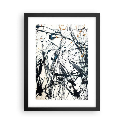 Poster in een zwarte lijst - Expressionistische abstractie - 30x40 cm