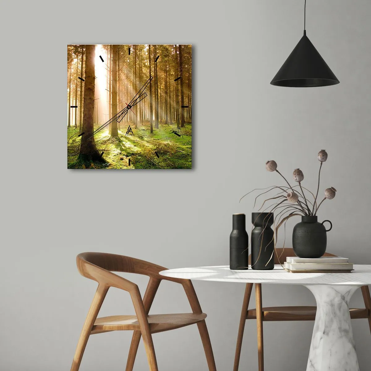 Wandklok - Klok - De elfjes zullen spoedig verschijnen - 40x40 cm