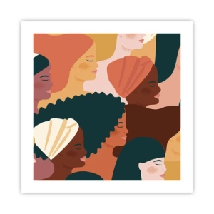 Poster - Alleen vrouwelijkheid - 50x50 cm