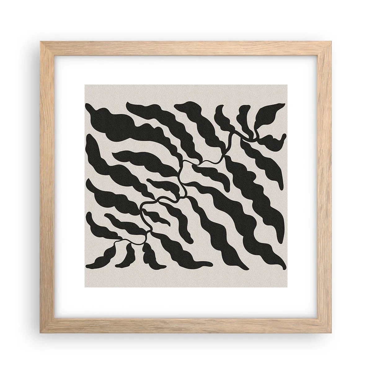 Een poster in een licht eiken lijst - Natuur van een vierkant - 30x30 cm