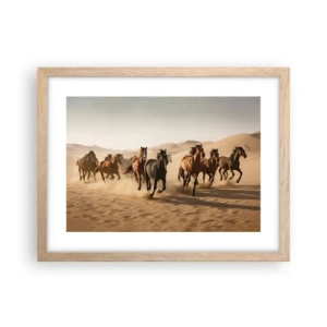 Een poster in een licht eiken lijst - Vrij als de wind - 40x30 cm