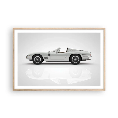 Een poster in een licht eiken lijst - Belofte van plezier - 91x61 cm