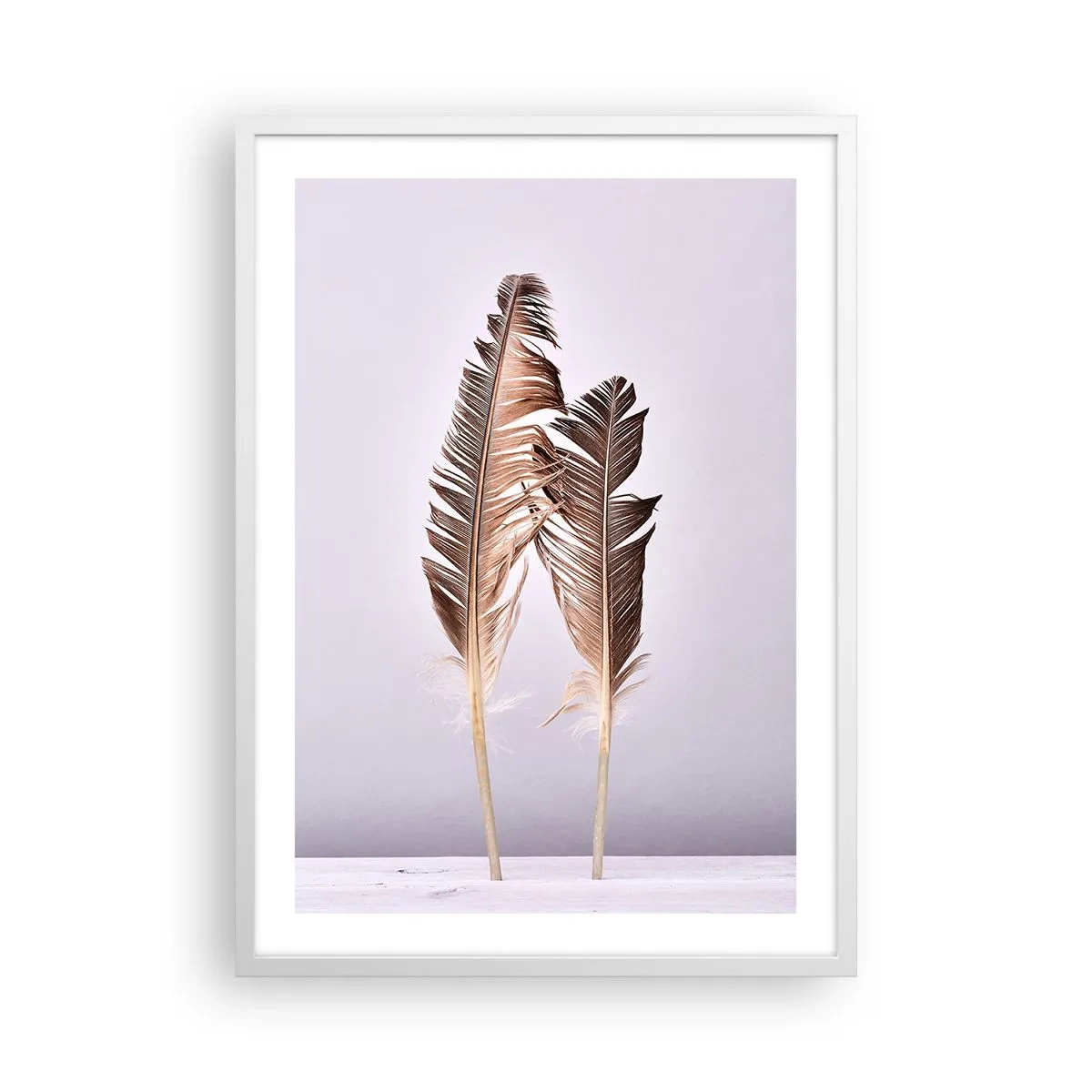 Poster in een witte lijst - Tegen het niets - 50x70 cm