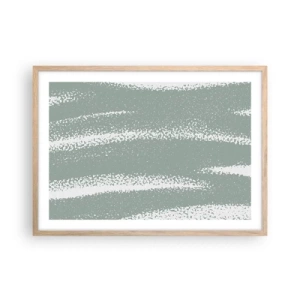 Een poster in een licht eiken lijst - Abstractie in een winterklimaat - 70x50 cm