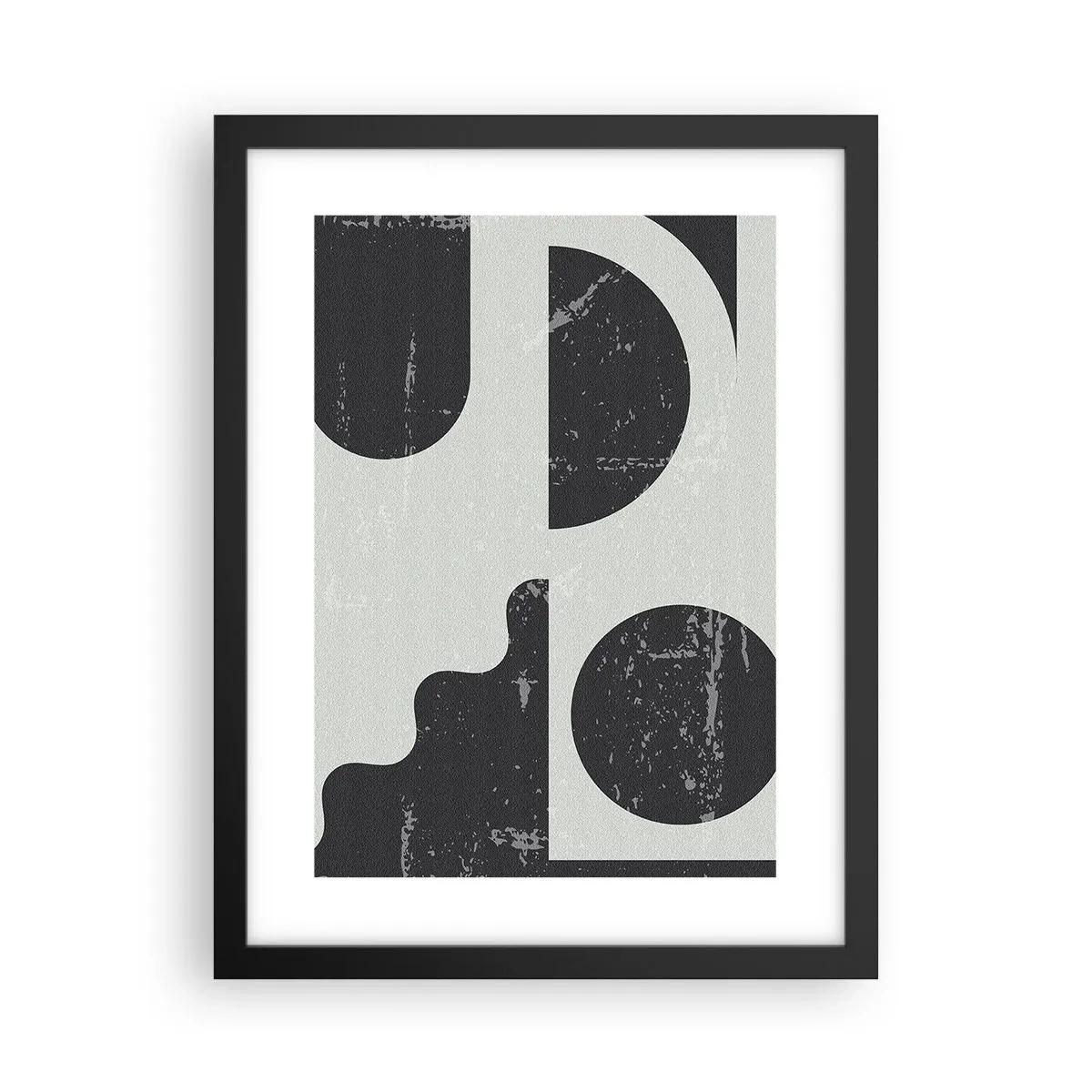 Poster in een zwarte lijst - Compositie boven en onder - 30x40 cm